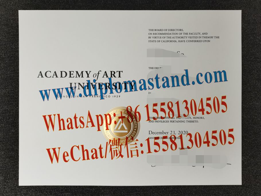 Buy fake Academy of Art University Diploma