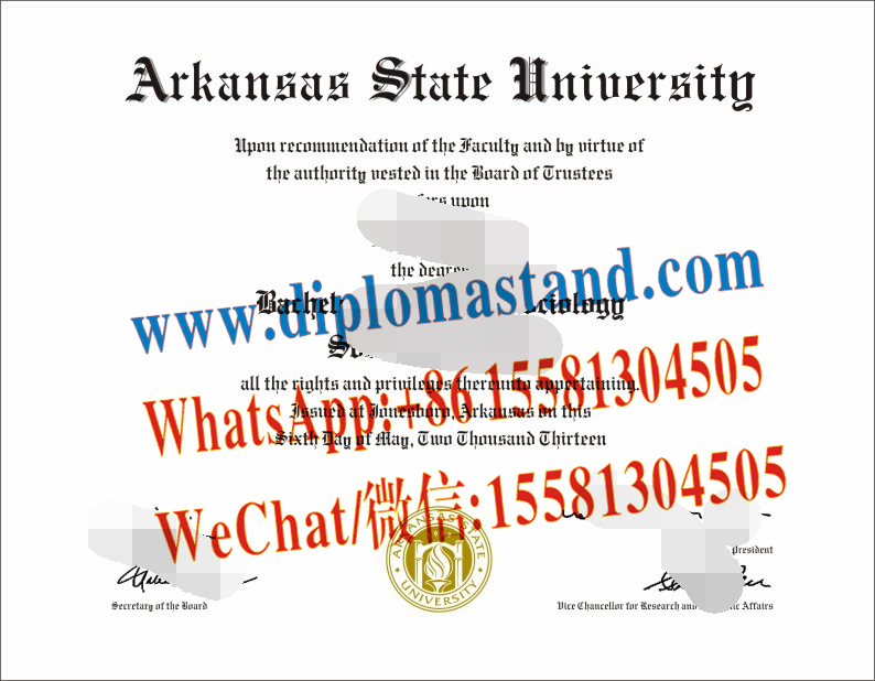 Buy fake Arkansas State University Diploma