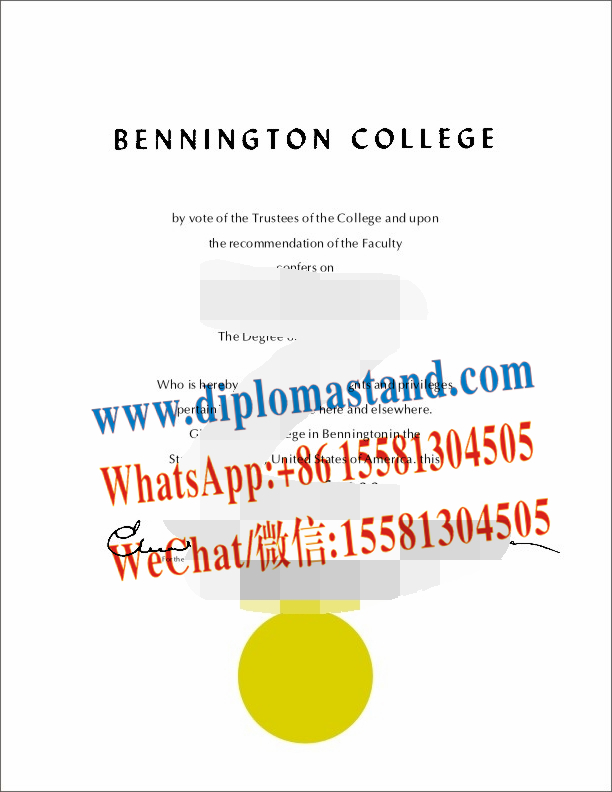 Buy fake Bennington College Diploma