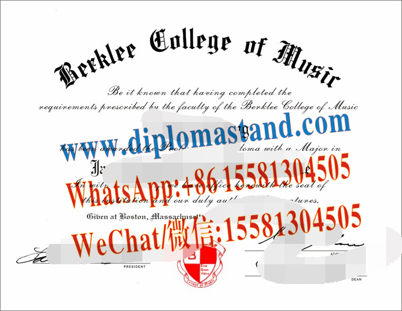 Buy fake Berklee College of Music Diploma