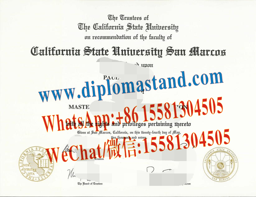 Buy fake California State University San Marcos Diploma