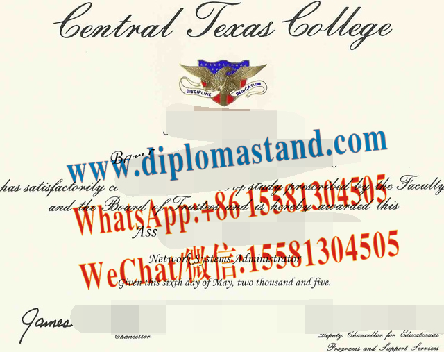 Buy fake Central Texas College Diploma