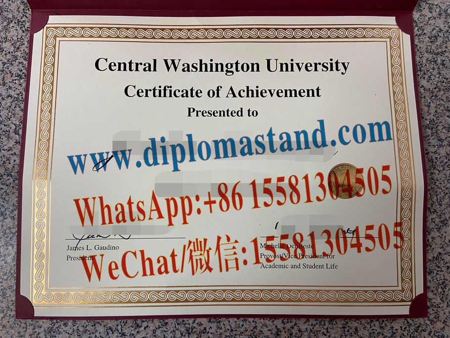 Buy fake Central Washington University Diploma