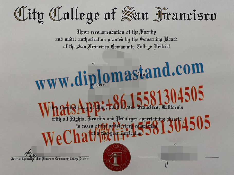 Buy fake City College of San Francisco Diploma