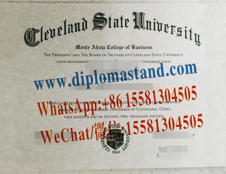 Buy fake Cleveland State University Diploma