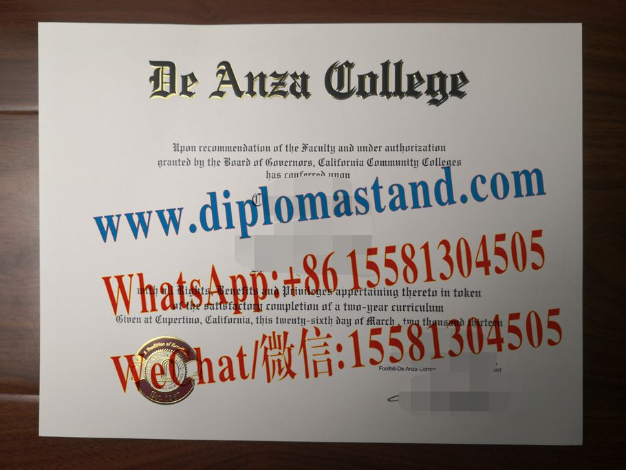 Buy fake De Anza College Diploma