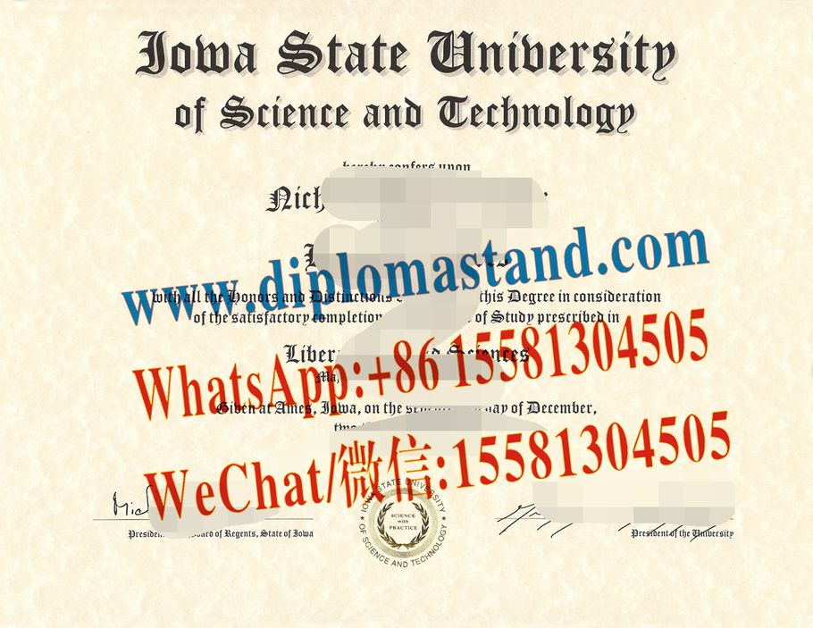 Buy fake Iowa State University of Science and Technology Diploma