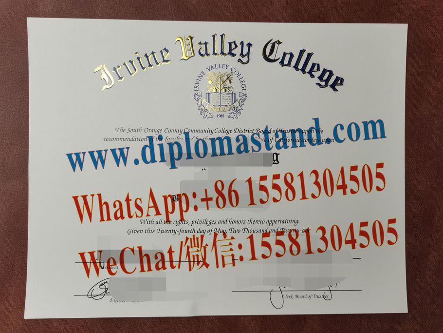 Buy fake Irvine Valley College Diploma