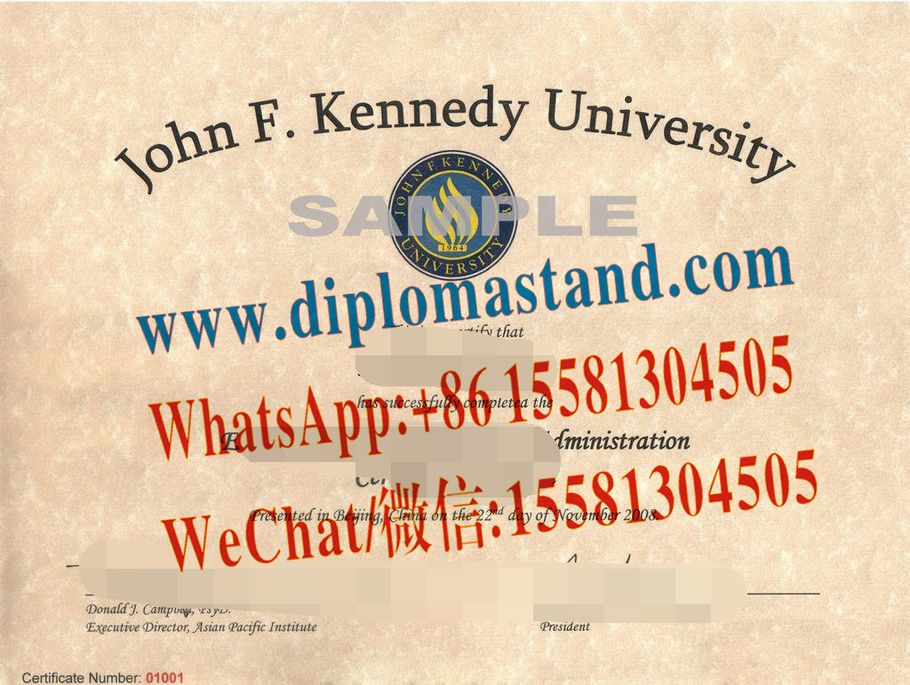 Buy fake John F. Kennedy University Diploma