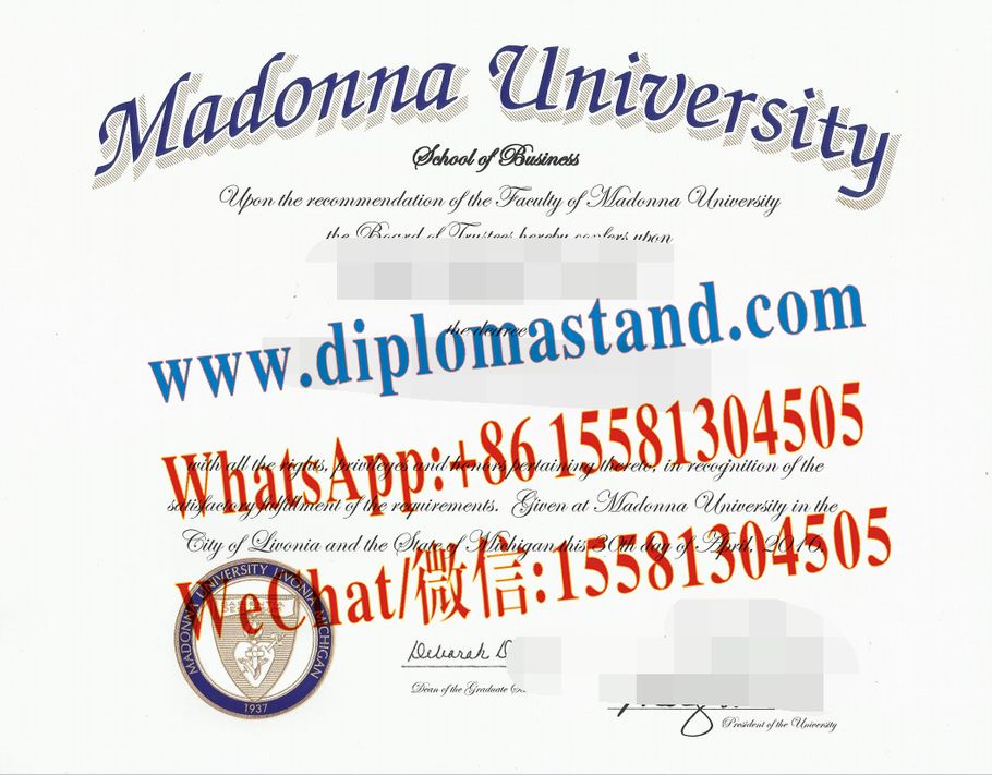 Buy fake Madonna University Diploma