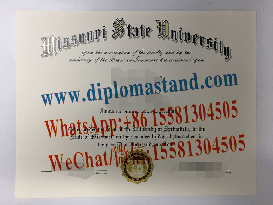 Buy fake Missouri State University Diploma