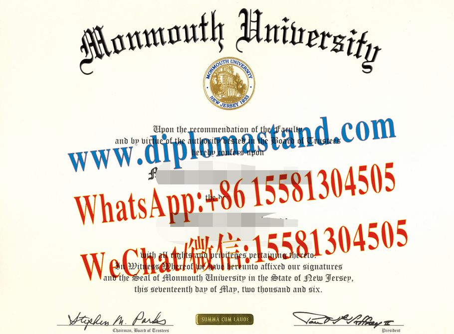 Buy fake Monmouth University Diploma