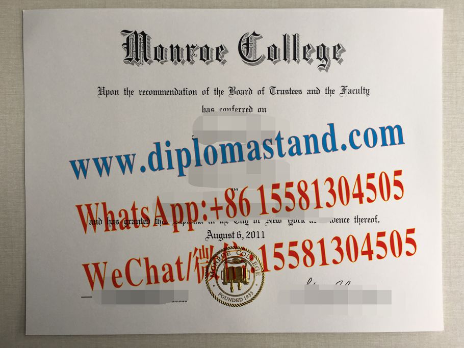 Buy fake Monroe College Diploma