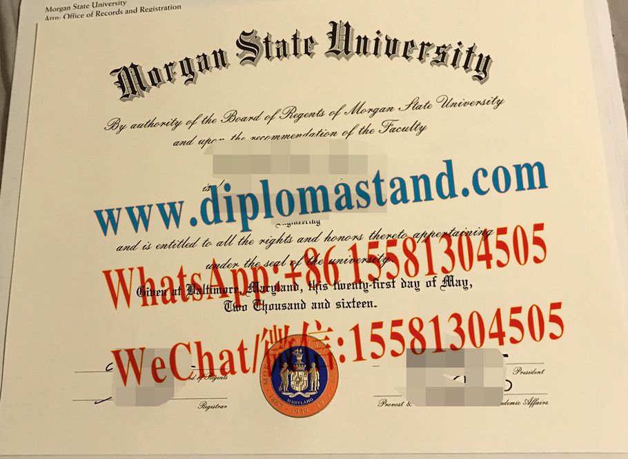 Buy fake Morgan State University Diploma