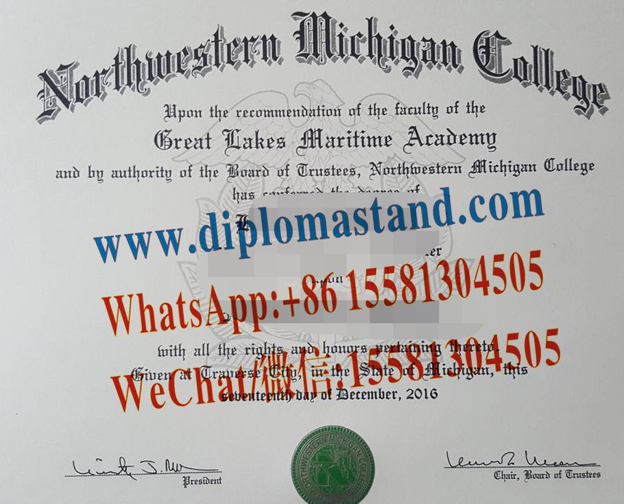 Buy fake Northwestern Michigan College Diploma