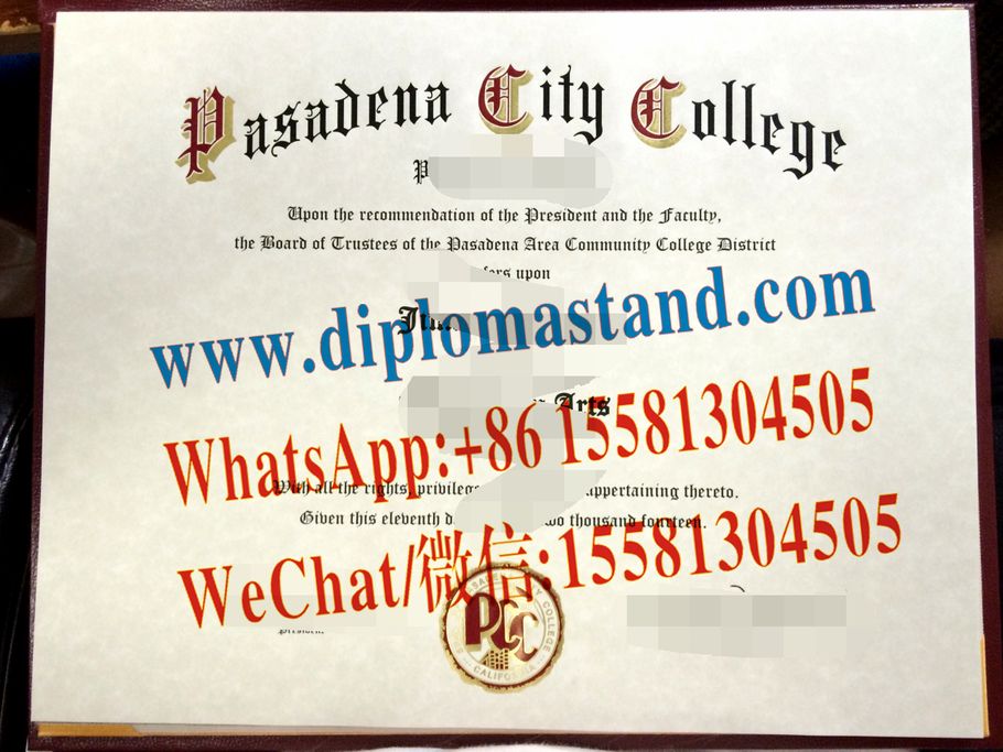 Buy fake Pasadena City College Diploma