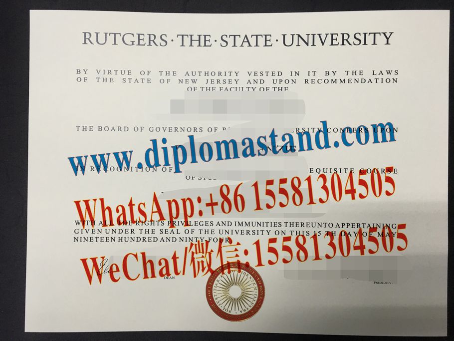 Buy fake Rutgers The State University Diploma