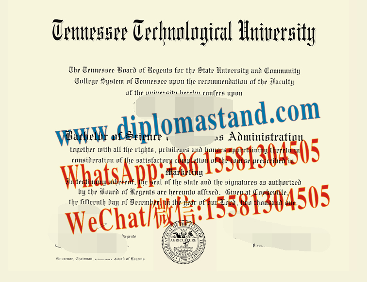 Buy fake Tennessee Tech University Diploma