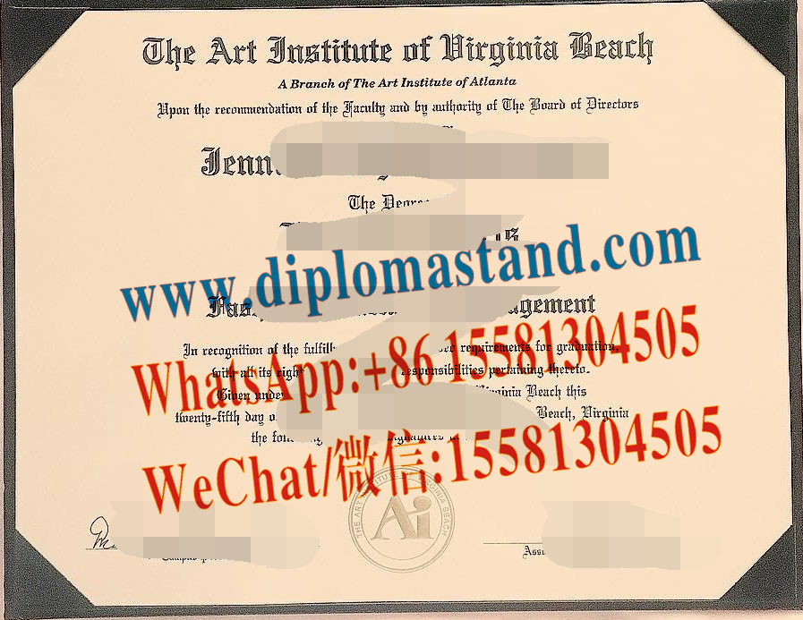 Buy fake The Art Institute of Virginia Beach Diploma