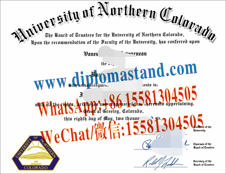 Buy fake University of Northern Colorado Diploma