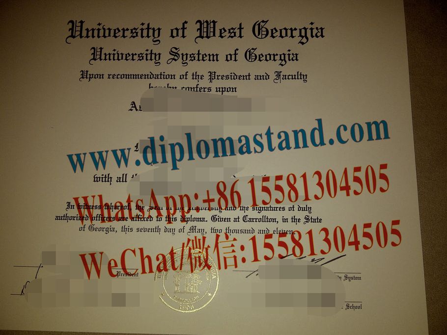 Buy fake University of West Georgia Diploma