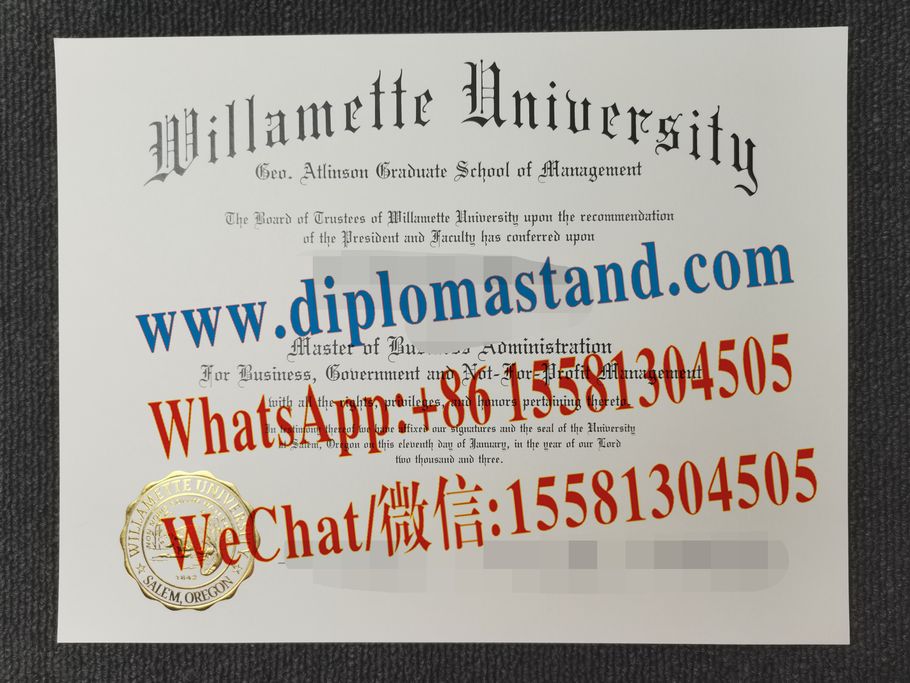 Buy fake Willamette University Diploma