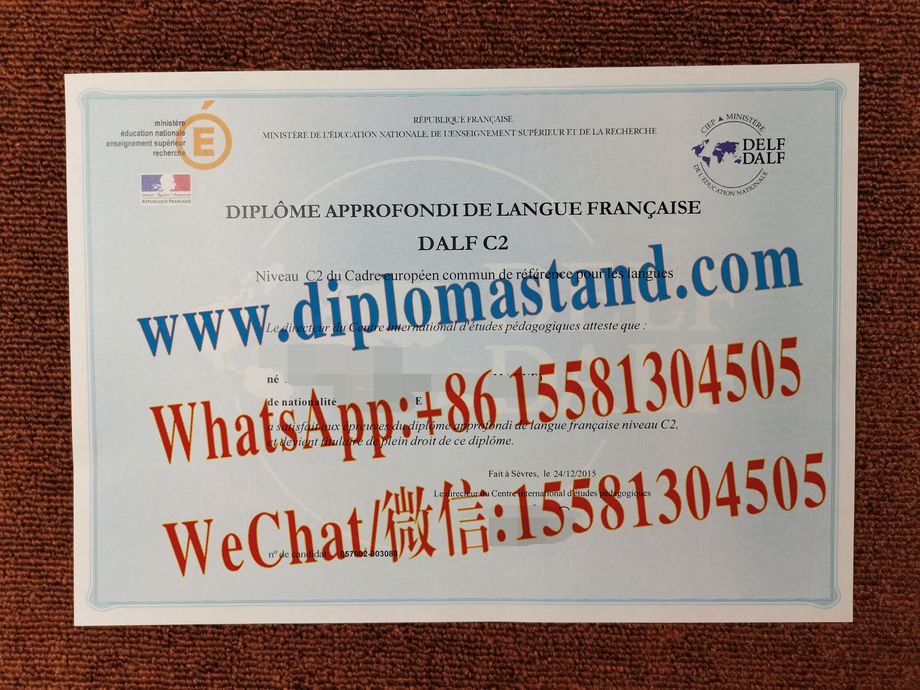Fake C2 DELF DALF Certificate