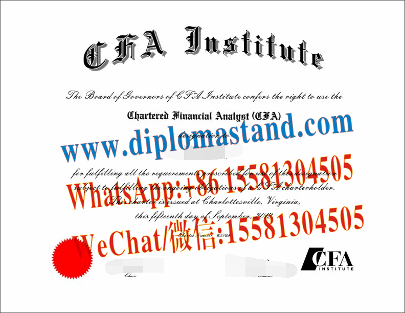 Fake CFA Certificate