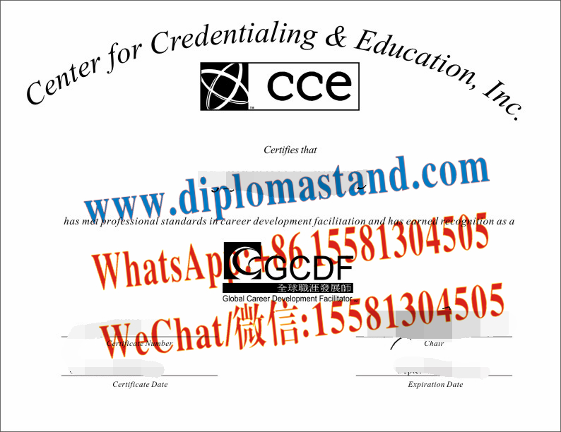 Fake Center for Credentialing Education(CCE) Certificate