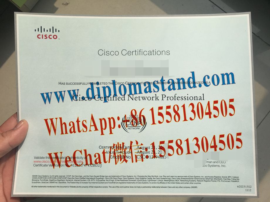 Fake Cisco Certifications Certificate