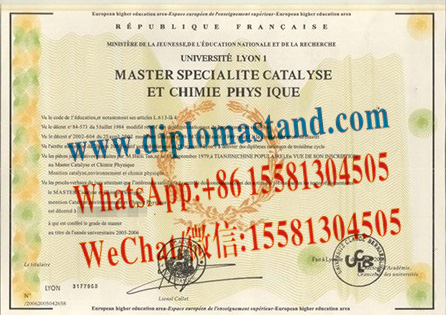 Fake Claude Bernard University Lyon 1 Diploma Transcript