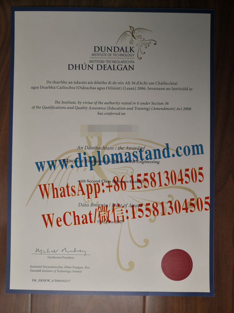 Fake Dundalk Institute of Technology  Diploma Certificate