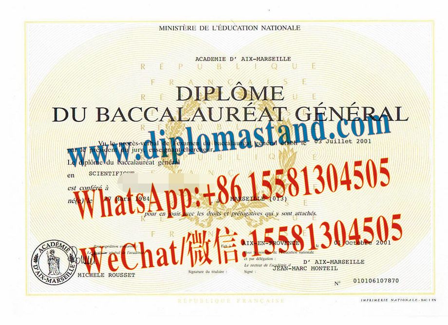 Fake Fake Aix Marseille University Diploma Transcript Transcript