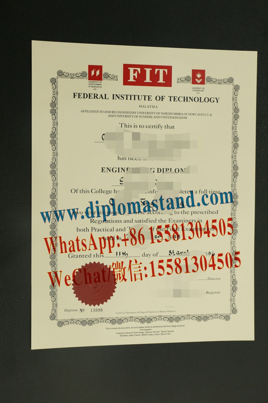 Fake Federal Institute of Technology Diploma Makers