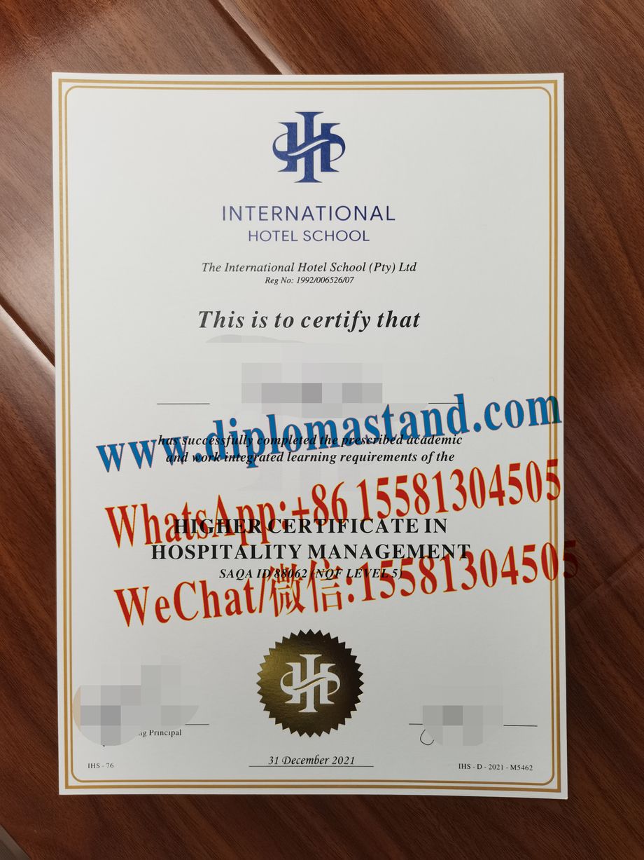 Fake International Hotel School Diploma Makers