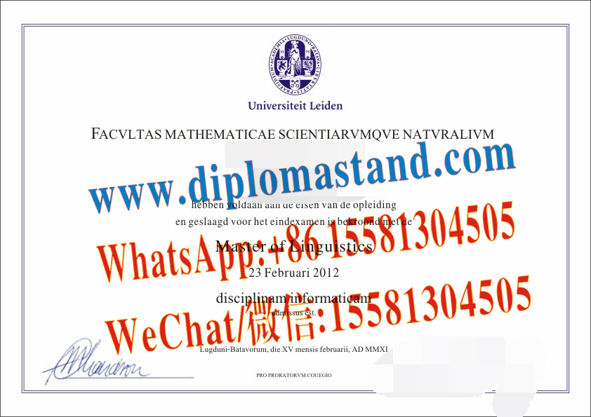 Fake Leiden University Diploma Transcript