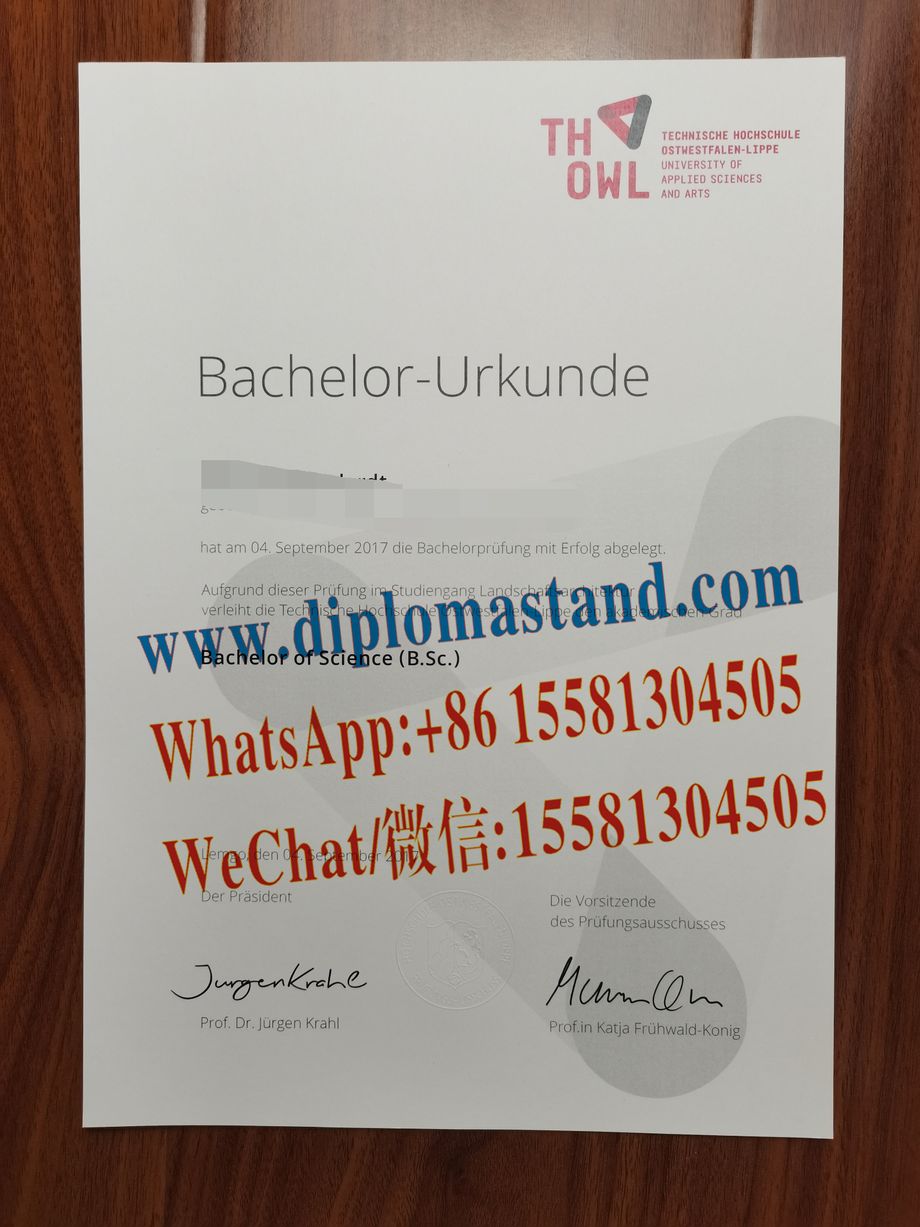 Fake Management University of East Westphalia Lippe Diploma Certificate