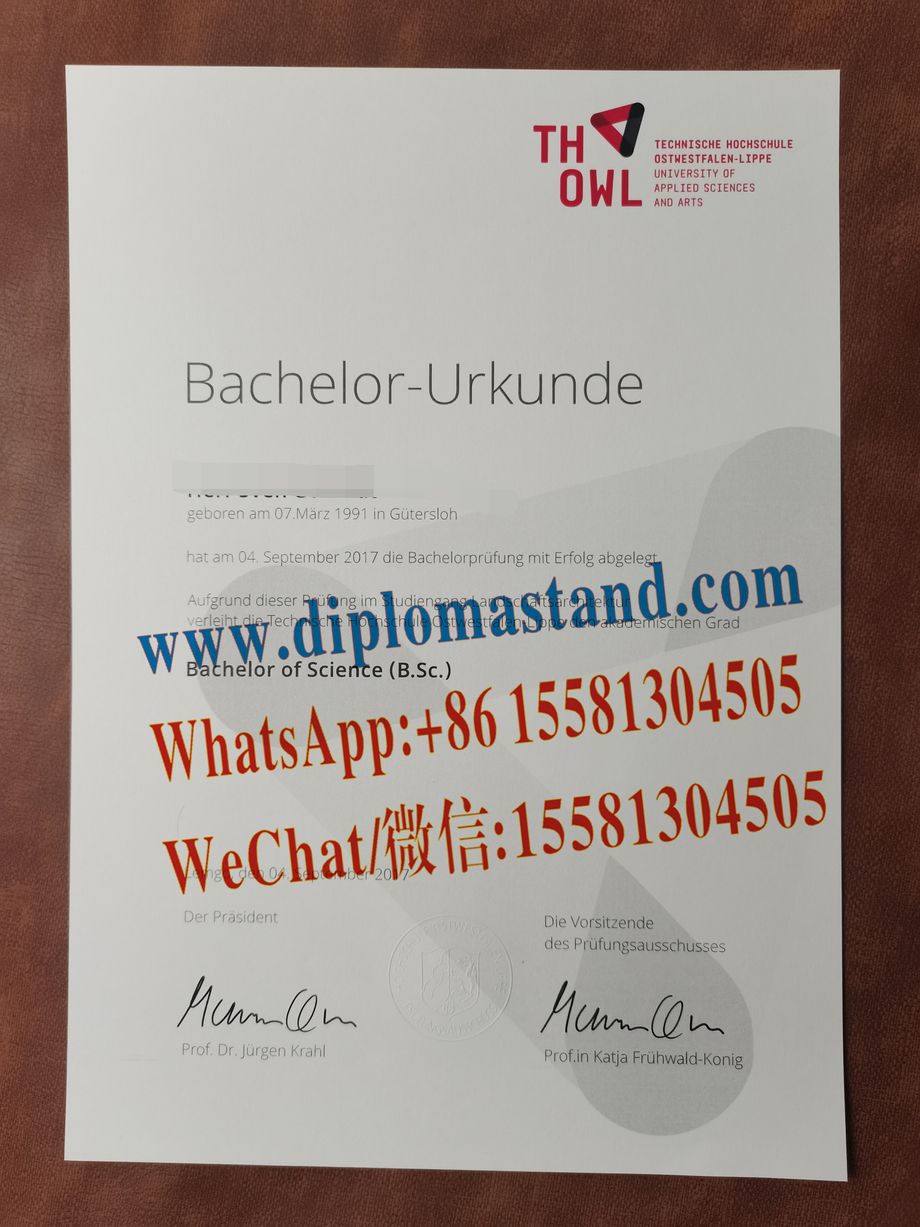 Fake Ostwestfalen Lippe H Hochschule Ostwestfalen Lippe Diploma Certificate