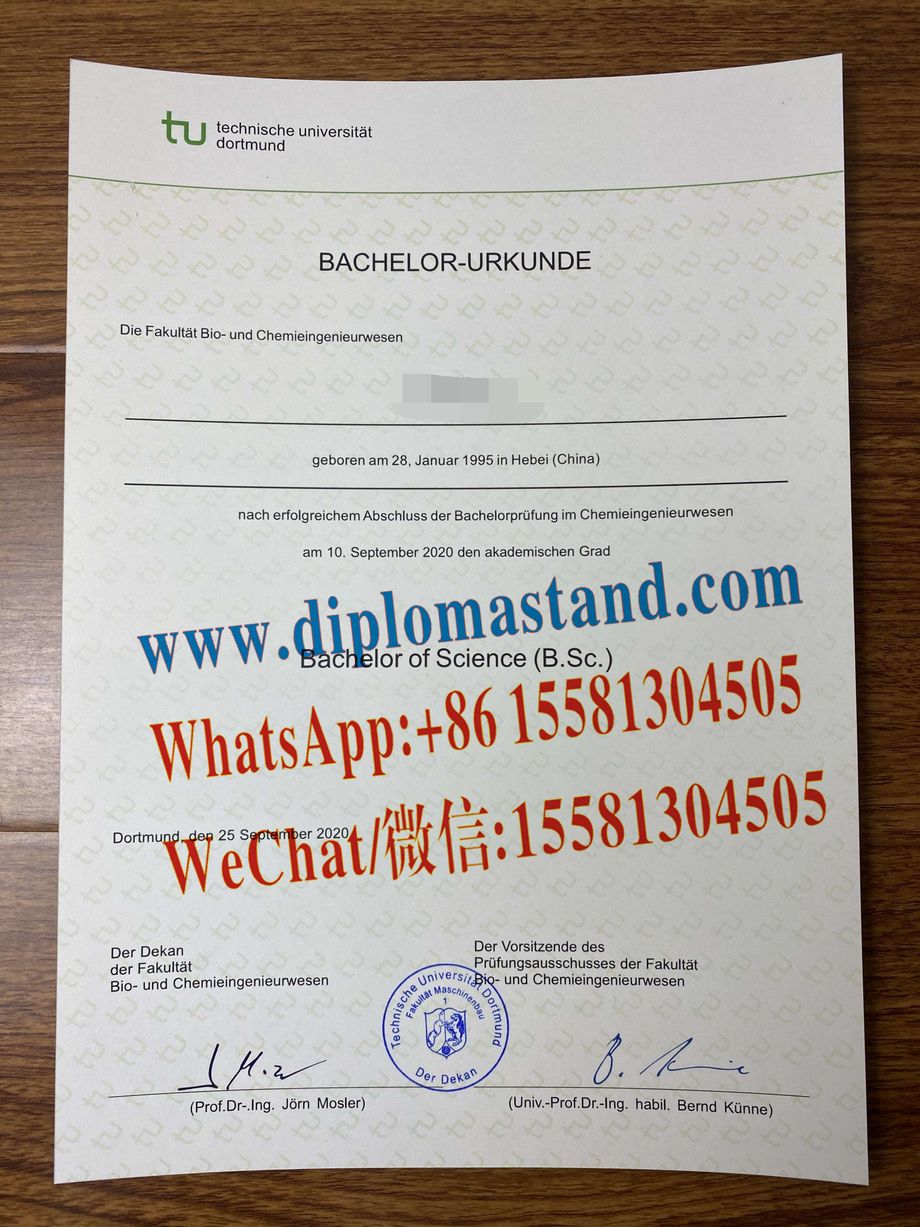 Fake Technical University Dortmund Diploma Certificate