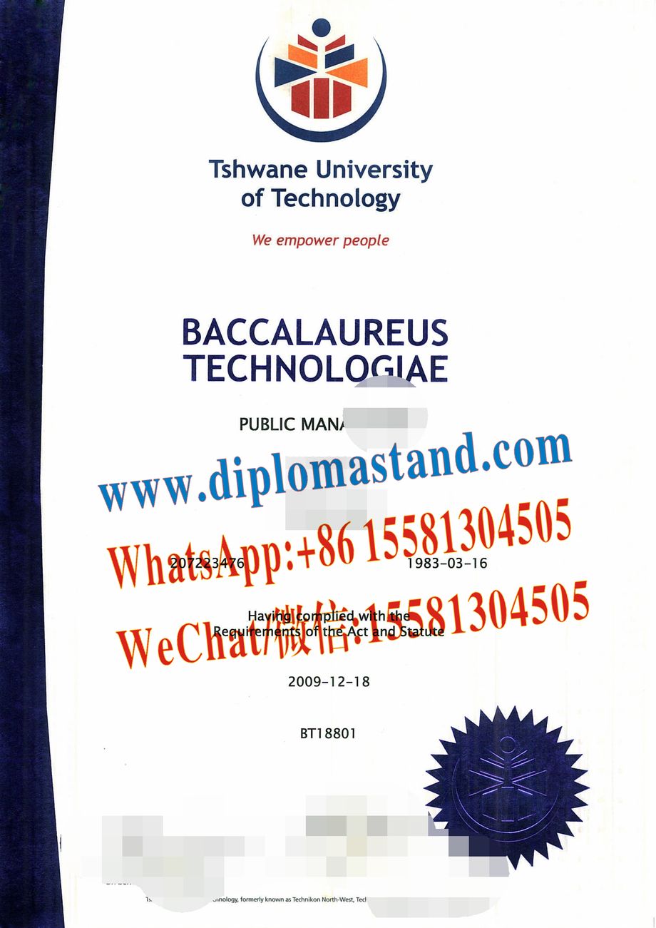 Fake Tshwane University of Technology Diploma Makers