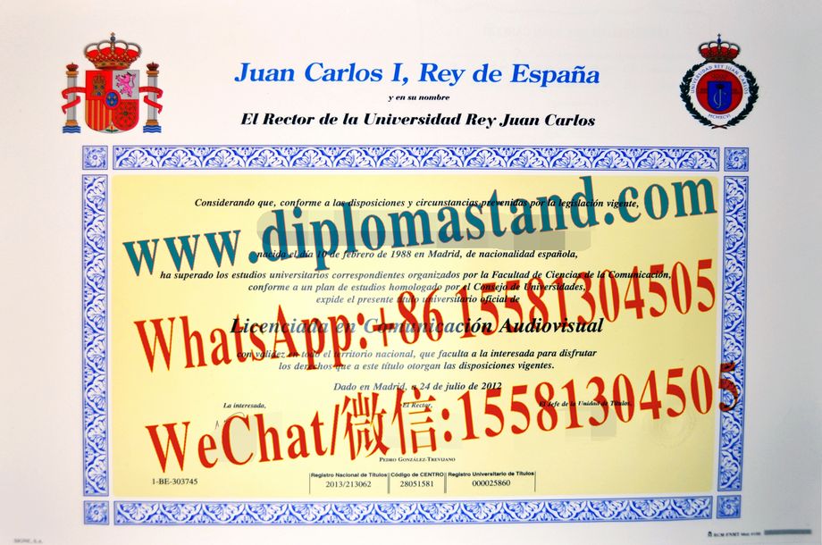 Fake Universidad Rey Juan Carlos  Diploma Degree