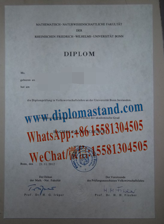 Fake University of Bonn Diploma Certificate