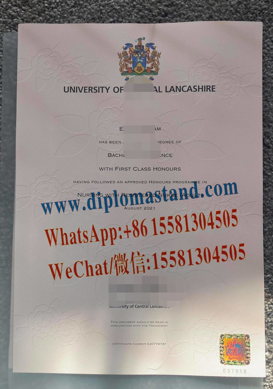 Fake University of Central Lancashire Diploma Makers