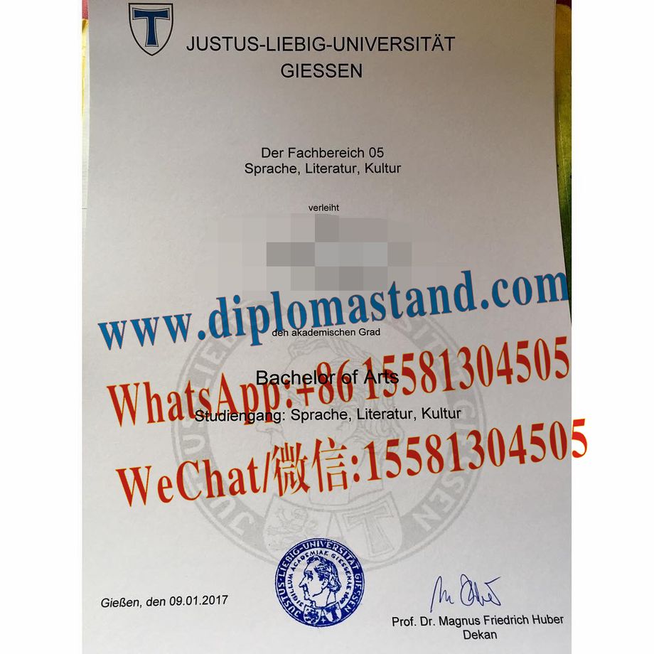 Fake University of Giessen Diploma Certificate