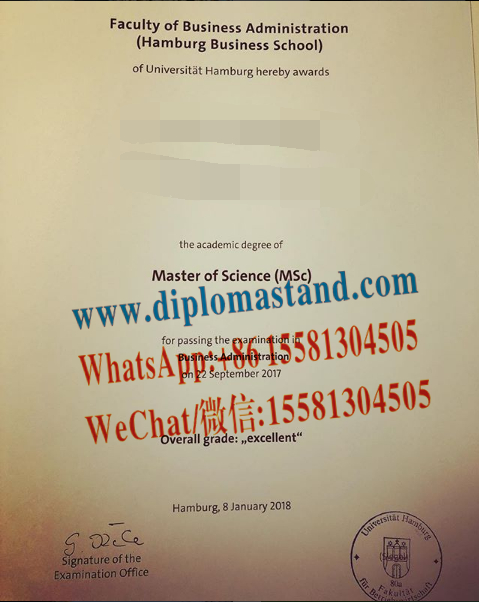 Fake University of Hamburg Diploma Certificate