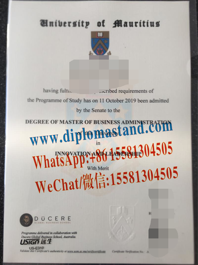 Fake University of Mauritius Diploma Makers