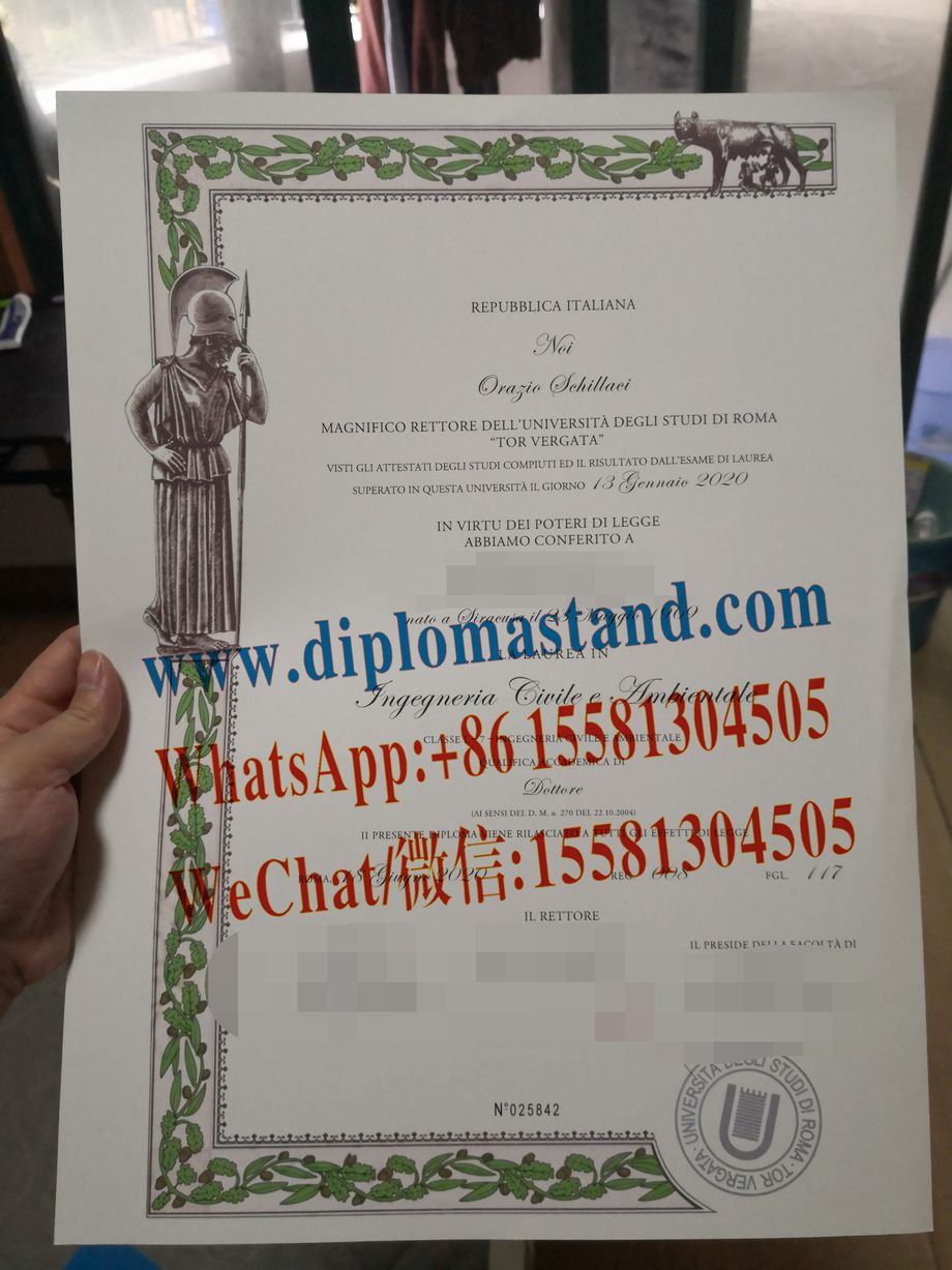 Fake University of Rome Tor Vergata Diploma Degree