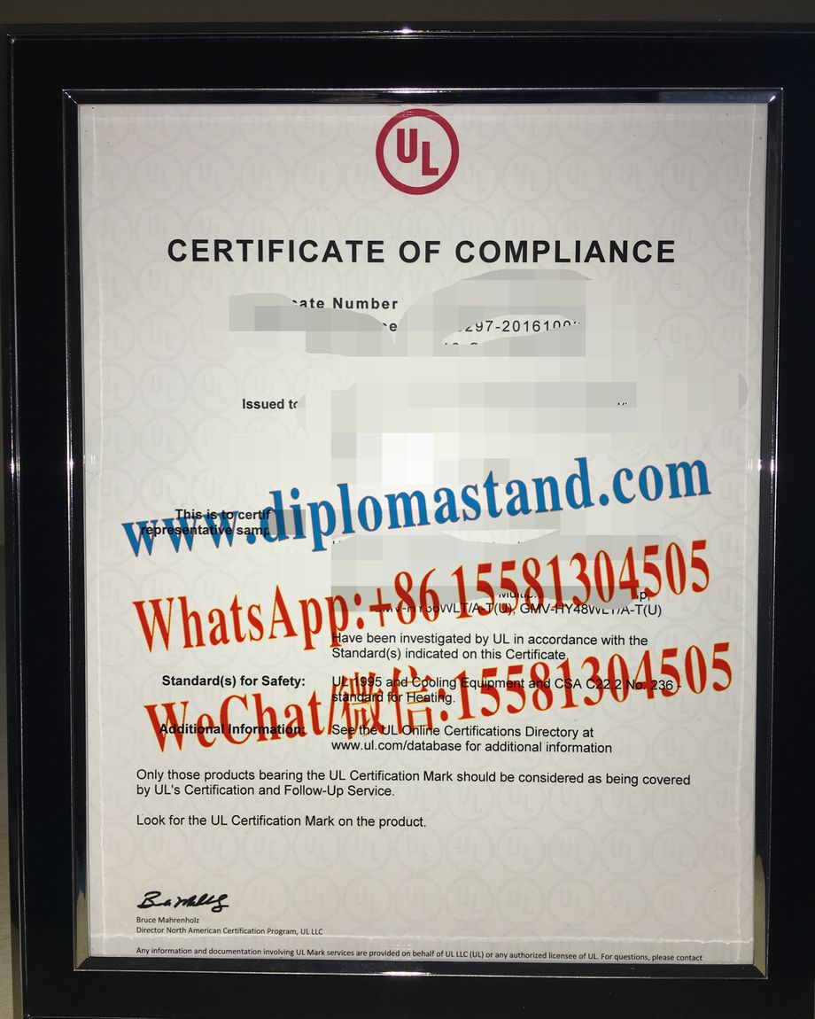 Fake certificate of compliance(UL) Certificate