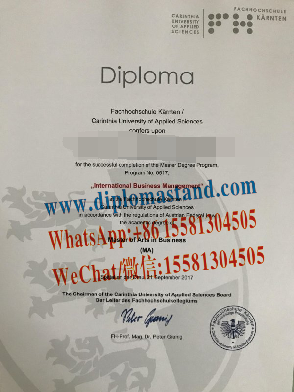 Fake niversity of Applied Sciences Diploma Certificate