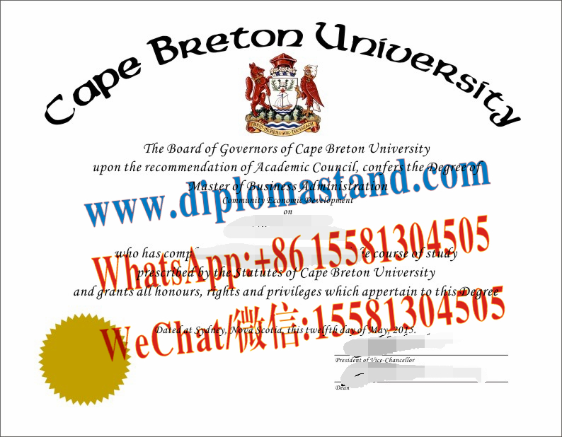 Make Fake Cape Breton University Diploma